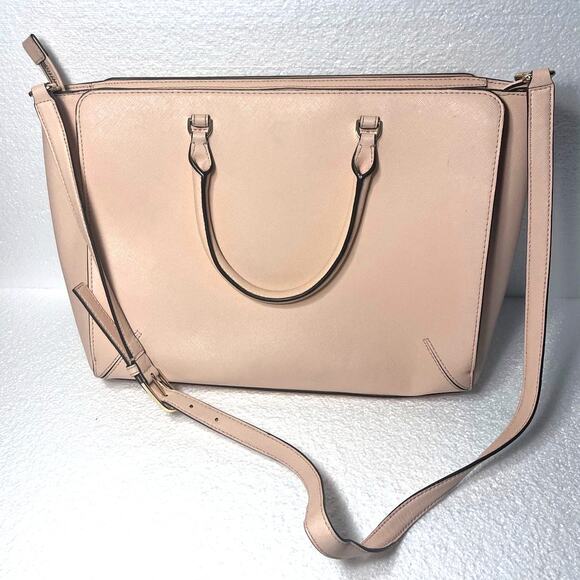 Tory Burch Soft Pink Large Robinson Crossbody Double Zip Satchel Bag - Picture 2 of 10